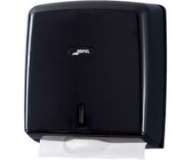 Jofel Valor T1600BK Plastic Interfold Paper Towel Dispenser, Holds 600 Z-Fold Towels, Black