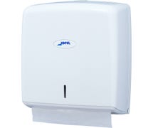 Jofel Valor T1600WH Plastic Interfold Paper Towel Dispenser, Holds 600 Z-Fold Towels, White