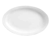 World Tableware 840-530N-18 - Classic Plain Bright White China - Platter, Narrow 13-1/8" or Wide 13-3/4", Narrow Rim