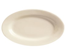 World Tableware PWC-13 Ivory Rolled Edge - 11-1/2" Oval Platter