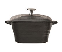 World Tableware CIS-26 World Tableware Cast Iron 7 1/2 oz square Dutch oven with lid