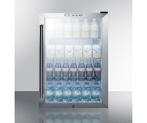 Summit SCR486L Counter Height Beverage Cooler with Glass Door, 3.35 Cu. Ft.