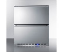 Summit Appliance FF642D Two-Drawer Refrigerator In Complete Stainless Steel For Built-In Or Freestanding Use