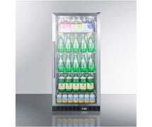 Summit Appliance SCR1156CSS Full-Sized Glass Door Beverage Merchandiser With Stainless Steel Interior
