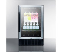 Summit Appliance SCR1841BCSS 18" Wide Glass Door, Built-In Beverage Cooler