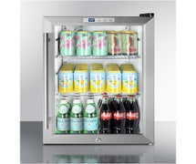 Summit Appliance SCR312LBI Compact Commercial Glass Door Beverage Cooler, For Built-In Or Freestanding Use