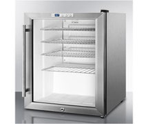 Summit Appliance SCR312LBICSS Compact Commercial Glass Door Beverage Cooler, For Built-In Or Freestanding Use