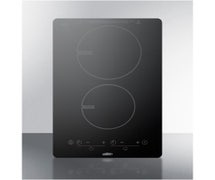 Summit Appliance SINC2B120 Two Burner Built-In Smooth Top Induction Cooktop, 115V