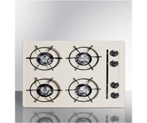 Summit Appliance SNL033 24" Wide Cooktop In Bisque, With Four Burners And Gas Spark Ignition;