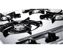 Summit Appliance ZNL03P 24" Wide Gas Cooktop In Chrome, With Four Burners And Battery Start Ignition;