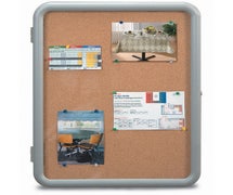 United Visual Products UVTE1824CK Enclosed Cork Message Board - 18"Wx24"H