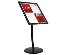 United Visual Products UVCUS3B0481 Curved Menu Stand, Magnetic Board, Black