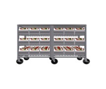 Lockwood Manufacturing CR32-3-DW Undercounter Double Wide Can Rack, 6 Shelves
