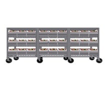 Lockwood Manufacturing CR32-3-TW Undercounter Double Wide Can Rack, 9 Shelves