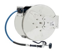 T&S B-7142-C01 Enclosed Stainless Steel Hose Reel with 50-Foot Hose and Spray Valve