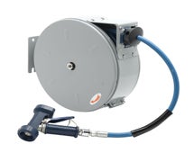 T&S B-7222-C02 Enclosed Epoxy-Coated Hose Reel with 30-Foot Hose and Rear Trigger Water Gun