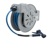T&S B-7242-02 Open Epoxy-Coated Hose Reel with 50-Foot Hose and Rear Trigger Water Gun