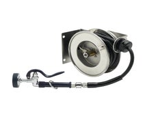 T&S B-7102-01 Open Stainless Steel Hose Reel with 12-Foot Hose and Spray Valve
