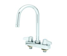 Equip by T&S 5F-4CLX05 Deck-Mount Workboard Faucet with 4" Centers and 5 1/2" Gooseneck Nozzle
