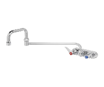 T&S B-1136 Wall-Mount Workboard Faucet with 4" Centers and 18" Double Jointed Swing Nozzle