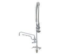 T&S B-0113-U12-B Ultrarinse Pre-Rinse Deck-Mount Faucet with 12" Swing Nozzle and 10.5" Spray Arm, Single Hole, 1/4-Turn Eterna Cartridges