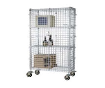 Enclosed Security Shelving Unit - 60"Wx24"D with 5" Casters