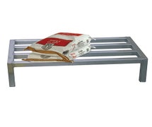 Focus Foodservice FHADR36248 Aluminum Dunnage Rack - Heavy Duty 2500 lb. Capacity, 36"Wx24"Dx8"H