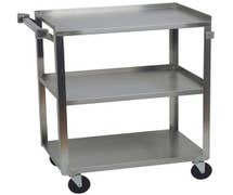 Central Restaurant 90312 Stainless Steel Utility Cart 300 lbs. Capacity, 16-1/4"Wx27-1/2"Dx32-1/8"H