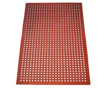 Value Series Anti-Fatigue Mat - 3 ft. x 5 ft. - Beveled Edge - Red