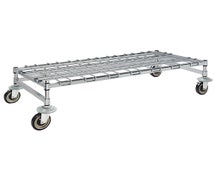 Focus Foodservice FFMDR2460CH Mobile Dunnage Rack - 60"Wx24"Dx12-1/2"H, 800 lb. Shelf Capacity, Chrome