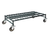 Focus Foodservice FFMDR2460CH Mobile Dunnage Rack - 60"Wx24"Dx12-1/2"H, 800 lb. Shelf Capacity, Green Epoxy Finish