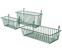 Value Series - Grid Mount Basket, 17-7/8"Wx7-3/4"Dx10"H, Green Epoxy