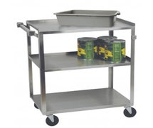 Focus Foodservice 90444 Stainless Steel Medium Duty Utility Cart, 3 Shelves, 500 lb. Capacity