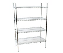 CenPro 24"x60" NSF Chrome Heavy Duty 4-Shelf Kit w/ 74" Posts