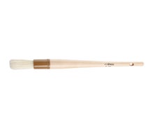 Winco WFB-10R Wood Handle Brush - 1" Round Boar Bristles