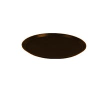 Thunder Group PLST1400BR Serving Tray, 14" Dia., Slip Resistant, Brown