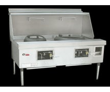 Town Food Service Equipment Y-2-SS - Town Food Service York Gas Wok Range, Two Chambers, Natural Gas