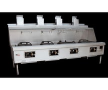 Town Food Service Equipment Y-4-SS - Town Food Service Gas Wok Range, Four Chambers, Natural Gas
