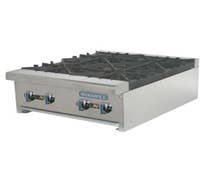 Gas Hot Plate 24"W, 4 Burners, Natural