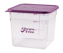 Cambro 8SFSCW441 8QT Allergen-Free Clear Graduated Camsquare