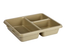 Tray 3 Compartment Co-Polymer - Case Of 24, Deep Tan