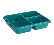 Tray 3 Compartment Co-Polymer - Case Of 24, Deep Teal