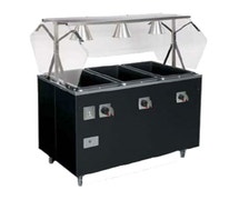 Vollrath 38707 - Affordable Portable Hot Food Buffet Table - 3 Wells, 46"W with Enclosed Base, Black