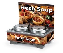 Vollrath 72031-03 Soup Displays and Merchandiser Warmer w/Backboard, Country Kitchen
