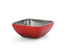 Colored Insulated Serving Bowl, Square, 3/4 Qt., Dazzle Red