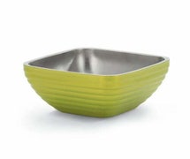 Colored Insulated Serving Bowl, Square, 3-3/16 Qt., Lemon