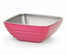 Colored Insulated Serving Bowl, Square, 3-3/16 Qt., Pink