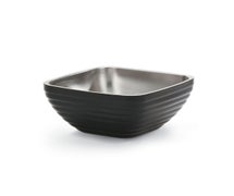Colored Insulated Serving Bowl, Square, 5-3/16 Qt., Black Black