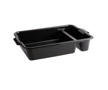 Vollrath 52634 Heavy Duty 2 Compartment Bus Tub, Black, Case of 6
