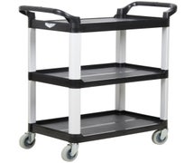 Vollrath 97007 Three-Shelf Plastic Utility Cart, Black, 40 1/4"Lx19 7/8"Wx37"H